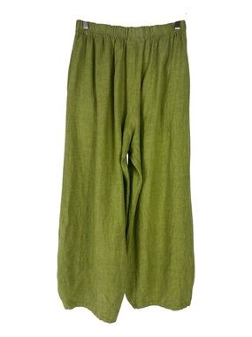 Bryn Walker Sz S Pants Wide Barrel Leg 100% Linen Pockets